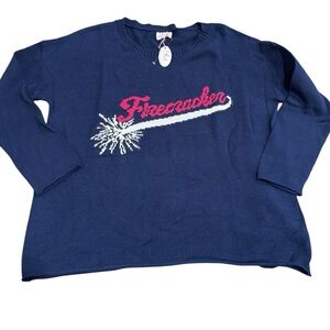 Pink Pineapple sweater, medium, Firecracker NWT